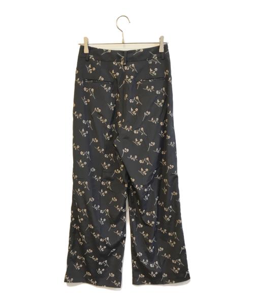 anuke（アンヌーク）anuke (アンヌーク) anuke Flower Jacquard Pants ブラック サイズ:38の古着・服飾アイテム