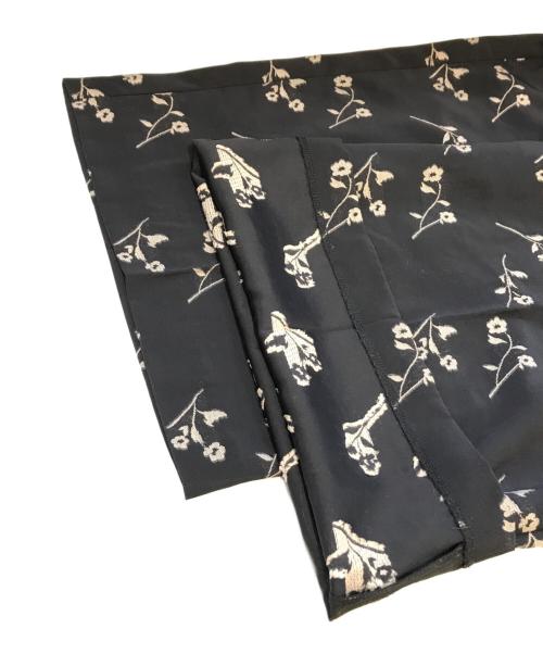 anuke（アンヌーク）anuke (アンヌーク) anuke Flower Jacquard Pants ブラック サイズ:38の古着・服飾アイテム