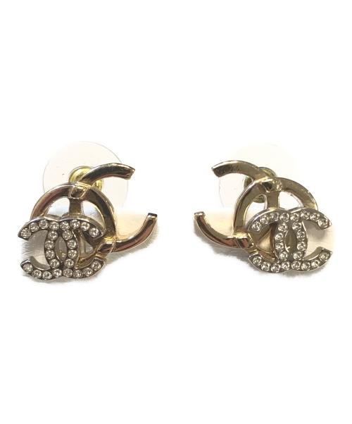 CHANEL（シャネル）CHANEL (シャネル) ダブルココマークライトストーンピアス ゴールド サイズ:表記なしの古着・服飾アイテム