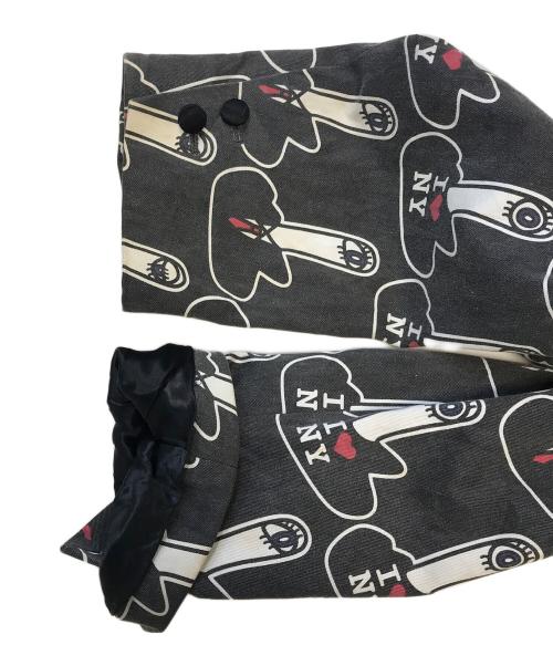 NUMBER (N)INE（ナンバーナイン）NUMBER (N)INE (ナンバーナイン) FUCK君総柄テーラードジャケット ブラック サイズ:Lの古着・服飾アイテム