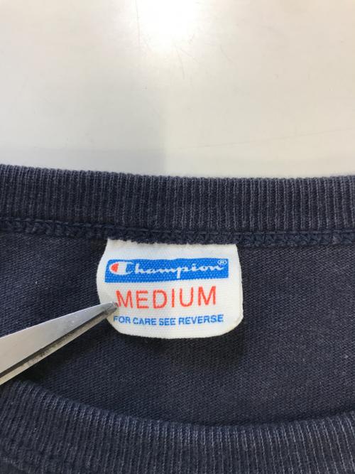 Champion（チャンピオン）Champion (チャンピオン) プリントカットソー ネイビー サイズ:Mの古着・服飾アイテム