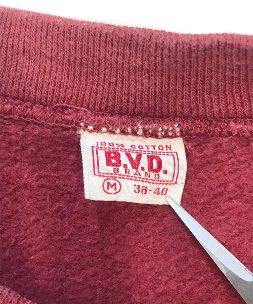 B.V.D（ビーブイディー）B.V.D (ビーブイディー) ラグランスウェット レッド サイズ:Mの古着・服飾アイテム