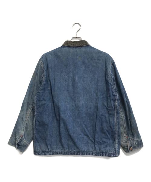 USED（ユーズド）USED (ユーズド) 裏地ブランケットデニムカバーオール インディゴ サイズ:40の古着・服飾アイテム