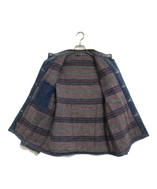 USED（ユーズド）USED (ユーズド) 裏地ブランケットデニムカバーオール インディゴ サイズ:40の古着・服飾アイテム