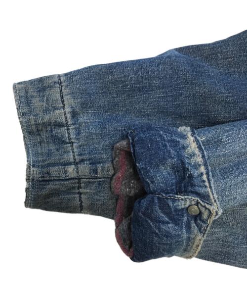 USED（ユーズド）USED (ユーズド) 裏地ブランケットデニムカバーオール インディゴ サイズ:40の古着・服飾アイテム