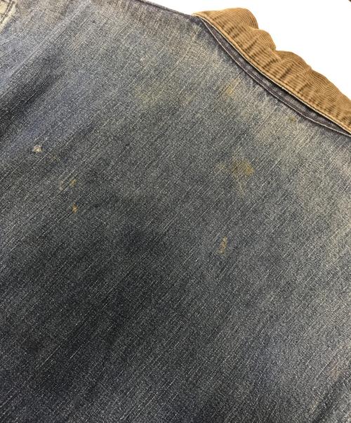 USED（ユーズド）USED (ユーズド) 裏地ブランケットデニムカバーオール インディゴ サイズ:40の古着・服飾アイテム