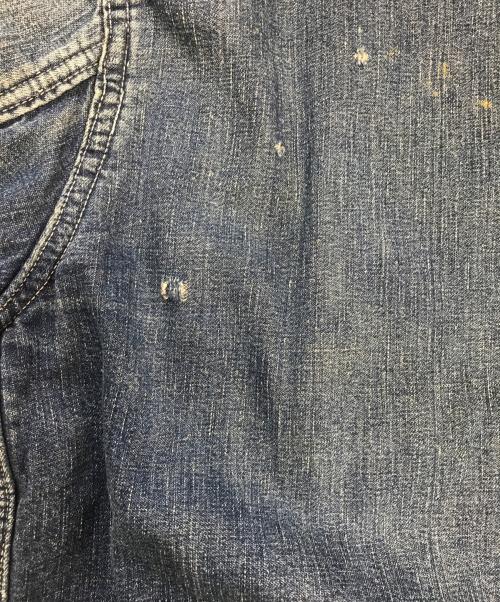 USED（ユーズド）USED (ユーズド) 裏地ブランケットデニムカバーオール インディゴ サイズ:40の古着・服飾アイテム