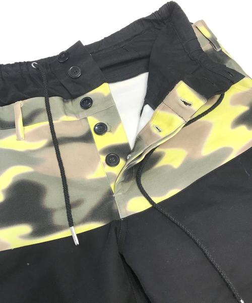 BLUEMARBLE（ブルーマーブル）BLUEMARBLE (ブルーマーブル) BLACK TRIPLE CARGO PANT ブラック×イエロー サイズ:Ｍの古着・服飾アイテム