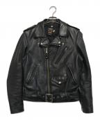 Schottショット）の古着「ダブルライダースジャケット」｜ブラック