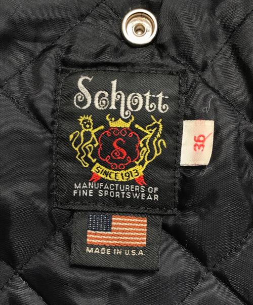 Schott（ショット）Schott (ショット) ダブルライダースジャケット ブラック サイズ:SIZE 36の古着・服飾アイテム