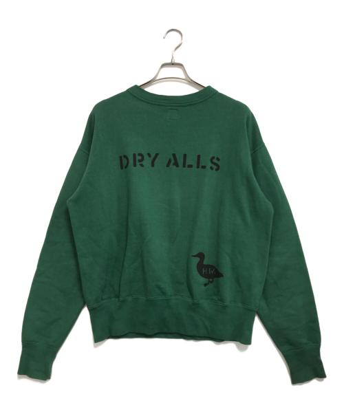 HUMAN MADE（ヒューマンメイド）HUMAN MADE (ヒューマンメイド) 前Vスウェット グリーン サイズ:Lの古着・服飾アイテム