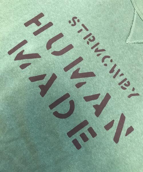 HUMAN MADE（ヒューマンメイド）HUMAN MADE (ヒューマンメイド) 前Vスウェット グリーン サイズ:Lの古着・服飾アイテム