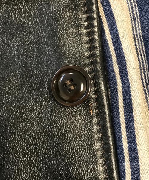 Y'2 leather（ワイツーレザー）Y'2 LEATHER (ワイツーレザー) レザーカーコート ブラック サイズ:40の古着・服飾アイテム