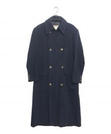KATHARINE HAMNETT（キャサリンハムネット）の古着「ロングウールコート」｜ネイビー