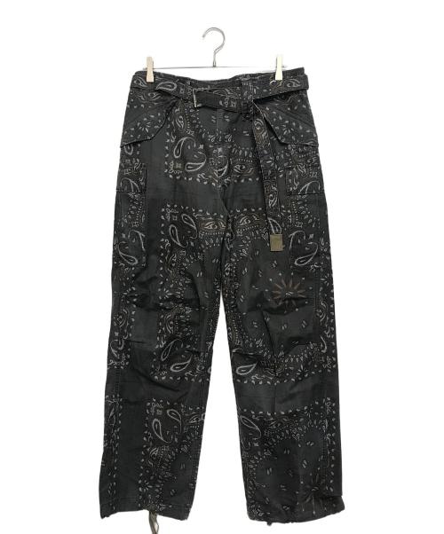 sacai（サカイ）sacai (サカイ) Bandana Print Pants ブラック サイズ:2の古着・服飾アイテム