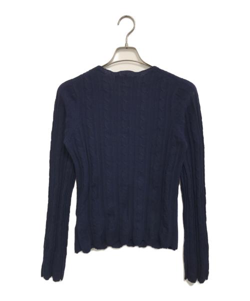 COMME des GARCONS HOMME PLUS（コムデギャルソンオムプリュス）COMME des GARCONS HOMME PLUS (コムデギャルソンオムプリュス) ケーブルニット ネイビー サイズ:表記なしの古着・服飾アイテム