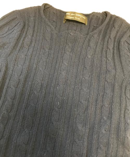 COMME des GARCONS HOMME PLUS（コムデギャルソンオムプリュス）COMME des GARCONS HOMME PLUS (コムデギャルソンオムプリュス) ケーブルニット ネイビー サイズ:表記なしの古着・服飾アイテム