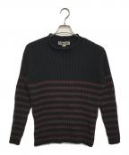 Jean Paul Gaultier hommeジャンポールゴルチェオム）の古着「ロールネックボーダーニット」｜ブラック