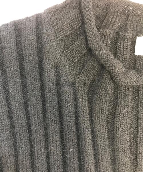 Jean Paul Gaultier homme（ジャンポールゴルチェオム）Jean Paul Gaultier homme (ジャンポールゴルチェオム) ロールネックボーダーニット ブラック サイズ:Freeの古着・服飾アイテム