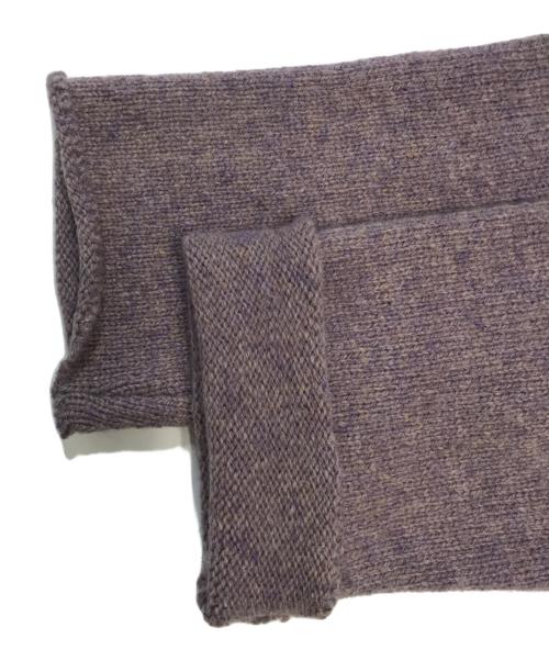 DRIES VAN NOTEN（ドリスヴァンノッテン）DRIES VAN NOTEN (ドリスヴァンノッテン) パッチ付きデザインニット パープル サイズ:Lの古着・服飾アイテム