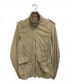 PRADA SPORTSプラダスポーツ）の古着「ニット切替スエードジャケット」｜ベージュ