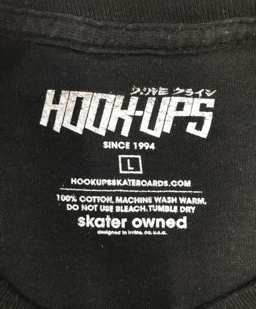 HOOK-UPS（フックアップス）HOOK-UPS (フックアップス) カットソー ブラック サイズ:Lの古着・服飾アイテム
