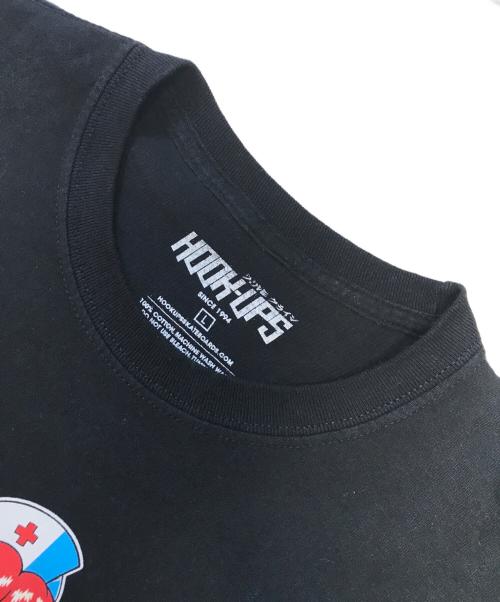 HOOK-UPS（フックアップス）HOOK-UPS (フックアップス) カットソー ブラック サイズ:Lの古着・服飾アイテム