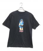 HOOK-UPSフックアップス）の古着「HOOK-UPS(フックアップス)プリントTシャツ」｜ブラック