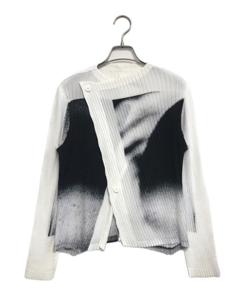 ISSEY MIYAKE（イッセイミヤケ）ISSEY MIYAKE (イッセイミヤケ) Shadow Study Pleats Cardigan グレー サイズ:2の古着・服飾アイテム