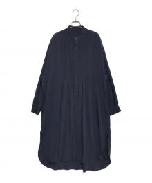 Y's（ワイズ）の古着「ピンタックシャツワンピース」｜ネイビー