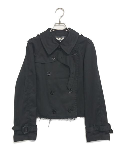 BLACK COMME des GARCONS（ブラックコムデギャルソン）BLACK COMME des GARCONS (ブラックコムデギャルソン) 裁断ダブルブレストジャケット ブラック サイズ:Sの古着・服飾アイテム