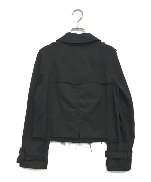 BLACK COMME des GARCONS（ブラックコムデギャルソン）BLACK COMME des GARCONS (ブラックコムデギャルソン) 裁断ダブルブレストジャケット ブラック サイズ:Sの古着・服飾アイテム