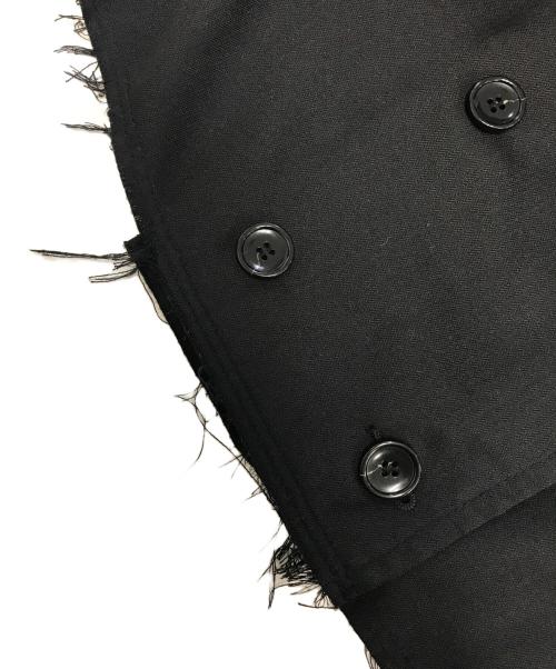 BLACK COMME des GARCONS（ブラックコムデギャルソン）BLACK COMME des GARCONS (ブラックコムデギャルソン) 裁断ダブルブレストジャケット ブラック サイズ:Sの古着・服飾アイテム
