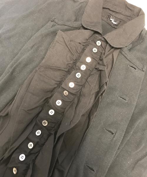 tricot COMME des GARCONS（トリココムデギャルソン）tricot COMME des GARCONS (トリココムデギャルソン) ドッキング丸襟シャツ ブラック サイズ:Mの古着・服飾アイテム