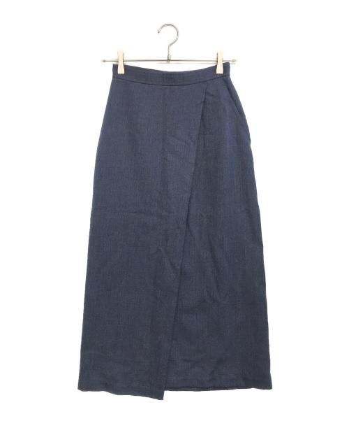 COMME des GARCONS（コムデギャルソン）COMME des GARCONS (コムデギャルソン) 80’s ウールロングスカート ブルー サイズ:Sの古着・服飾アイテム