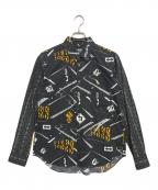 BLACK COMME des GARCONSブラックコムデギャルソン）の古着「切替総柄シャツ」｜ブラック