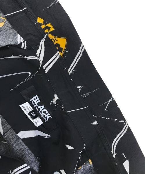 BLACK COMME des GARCONS（ブラックコムデギャルソン）BLACK COMME des GARCONS (ブラックコムデギャルソン) 切替総柄シャツ ブラック サイズ:Mの古着・服飾アイテム
