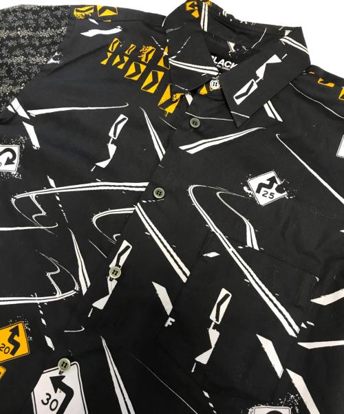 BLACK COMME des GARCONS（ブラックコムデギャルソン）BLACK COMME des GARCONS (ブラックコムデギャルソン) 切替総柄シャツ ブラック サイズ:Mの古着・服飾アイテム