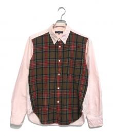 COMME des GARCONS HOMME（コムデギャルソン オム）の古着「縮絨切替シャツ」｜ピンク