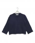 COMME des GARCONS SHIRTコムデギャルソンシャツ）の古着「Vネックニット」｜ネイビー