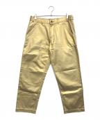 COMME des GARCONS HOMME PLUSコムデギャルソンオムプリュス）の古着「コーティングワイドパンツ」｜ゴールド