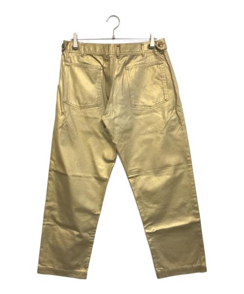 COMME des GARCONS HOMME PLUS（コムデギャルソンオムプリュス）COMME des GARCONS HOMME PLUS (コムデギャルソンオムプリュス) コーティングワイドパンツ ゴールド サイズ:Sの古着・服飾アイテム
