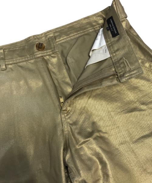 COMME des GARCONS HOMME PLUS（コムデギャルソンオムプリュス）COMME des GARCONS HOMME PLUS (コムデギャルソンオムプリュス) コーティングワイドパンツ ゴールド サイズ:Sの古着・服飾アイテム