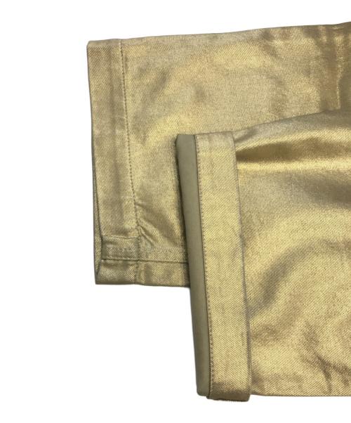 COMME des GARCONS HOMME PLUS（コムデギャルソンオムプリュス）COMME des GARCONS HOMME PLUS (コムデギャルソンオムプリュス) コーティングワイドパンツ ゴールド サイズ:Sの古着・服飾アイテム