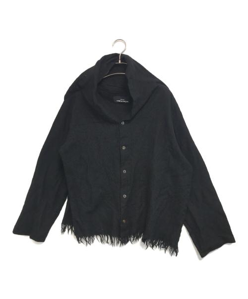 tricot COMME des GARCONS（トリココムデギャルソン）tricot COMME des GARCONS (トリココムデギャルソン) 90's 変形フリンジ縮絨ジャケット ブラック サイズ:表記なしの古着・服飾アイテム