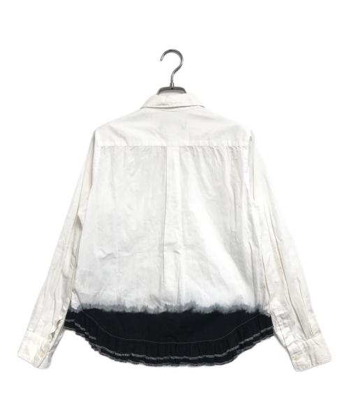BLACK COMME des GARCONS（ブラックコムデギャルソン）BLACK COMME des GARCONS (ブラックコムデギャルソン) グラデーションフリルシャツ ホワイト サイズ:Sの古着・服飾アイテム