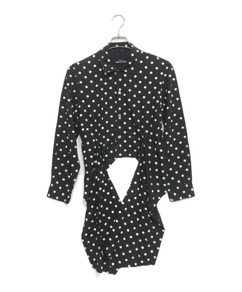 tricot COMME des GARCONS（トリココムデギャルソン）tricot COMME des GARCONS (トリココムデギャルソン) 90's 変形ドットシャツ ブラック サイズ:表記なしの古着・服飾アイテム