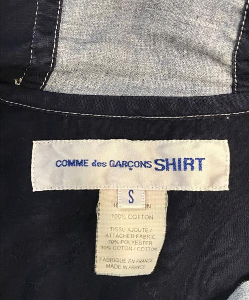 COMME des GARCONS SHIRT（コムデギャルソンシャツ）COMME des GARCONS SHIRT (コムデギャルソンシャツ) フード付きバイカラーシャツ ネイビー サイズ:Sの古着・服飾アイテム