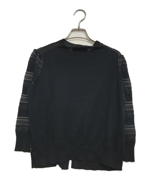 tricot COMME des GARCONS（トリココムデギャルソン）tricot COMME des GARCONS (トリココムデギャルソン) 切替ニットカーディガン ブラック サイズ:表記なしの古着・服飾アイテム