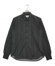 COMME des GARCONS SHIRT（コムデギャルソンシャツ）の古着「異素材切替シャツ」｜ブラック